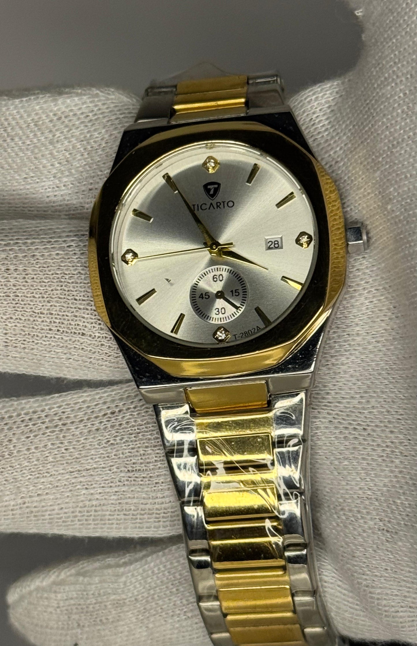 Two Tone Gold Dial Ticarto Nautilus Watch