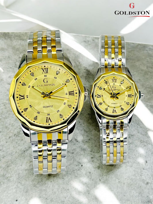 GOLD STONE COUPLE WATCHES