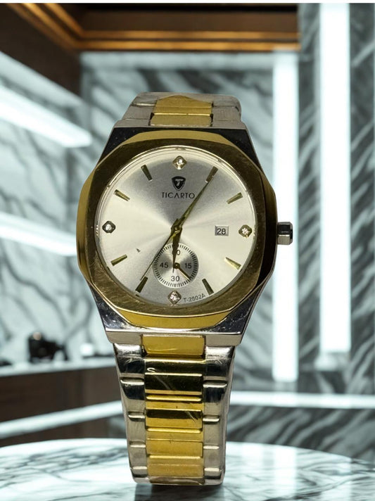 Two Tone Gold Dial Ticarto Nautilus Watch